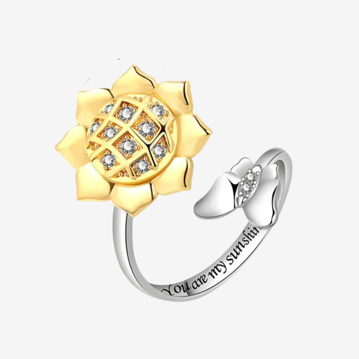 Lattice Sunflower Ring